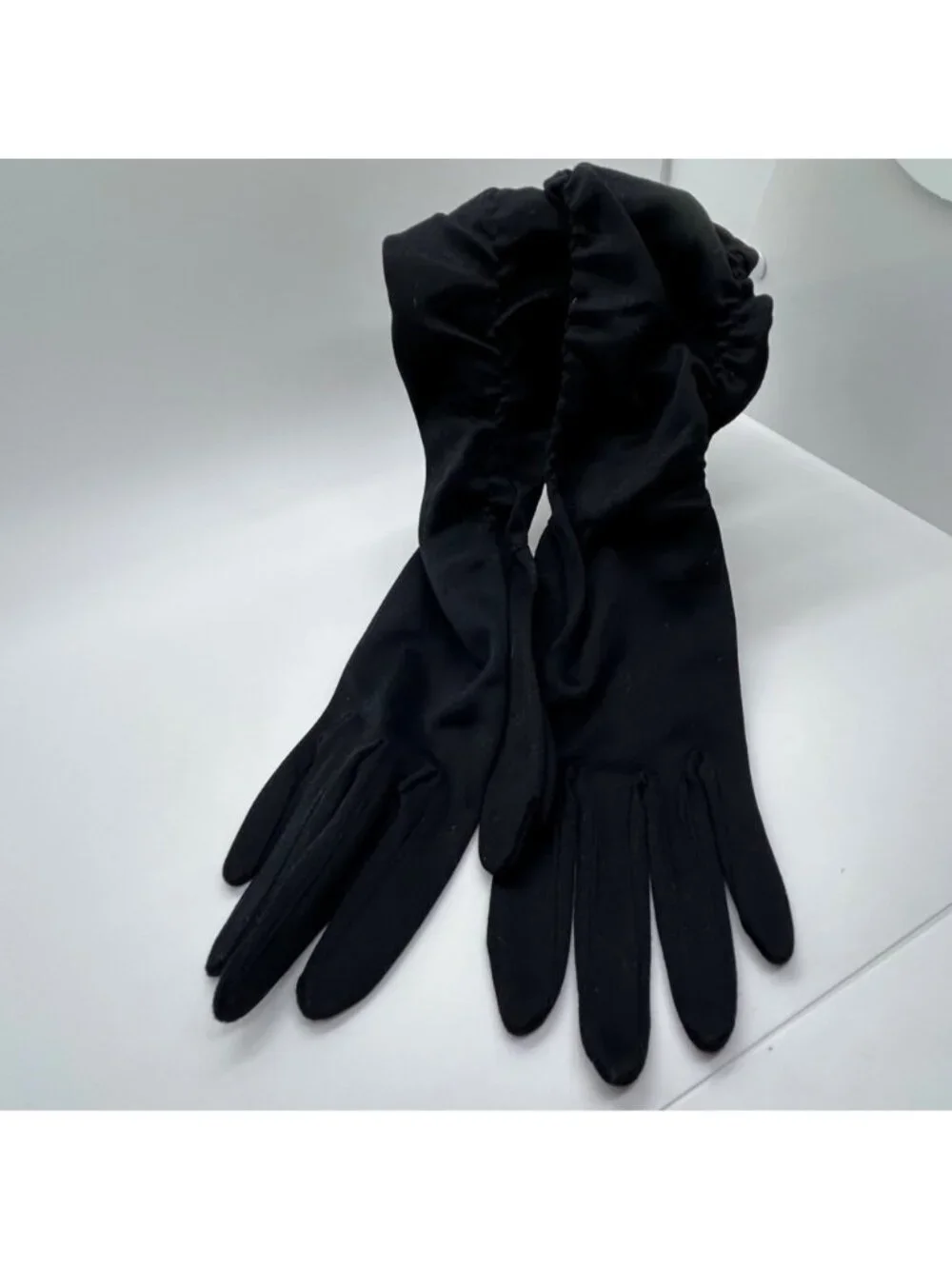 Vintage Black Opera Gloves Elbow Length Evening Wear Max Mayer West Germany SM